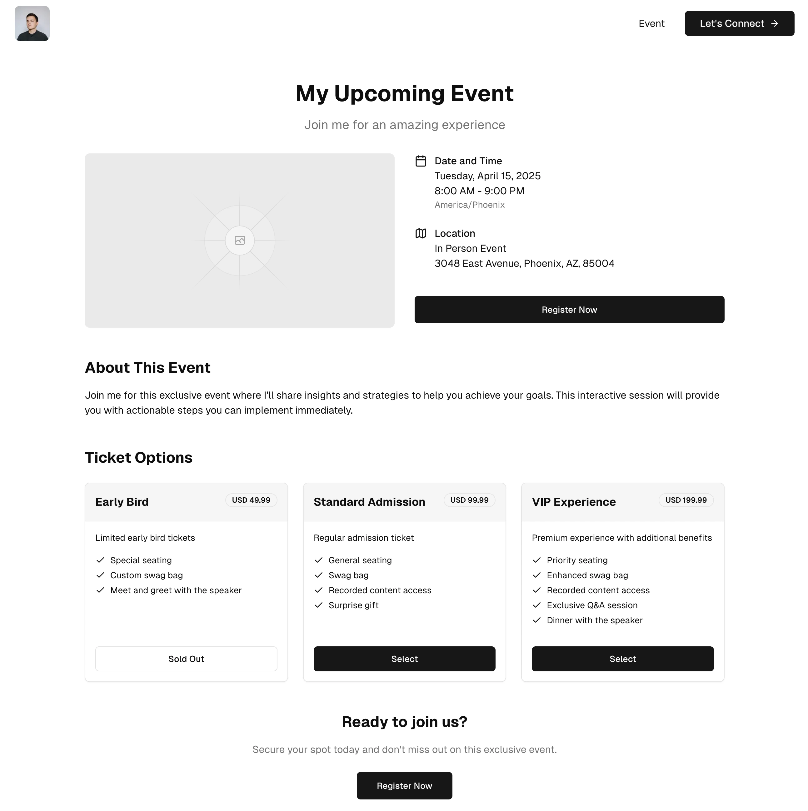 Personal CRM interface